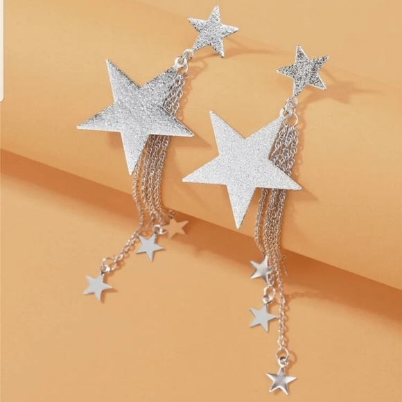 *Crystal* Star Burst Earrings - Picture 4 of 5